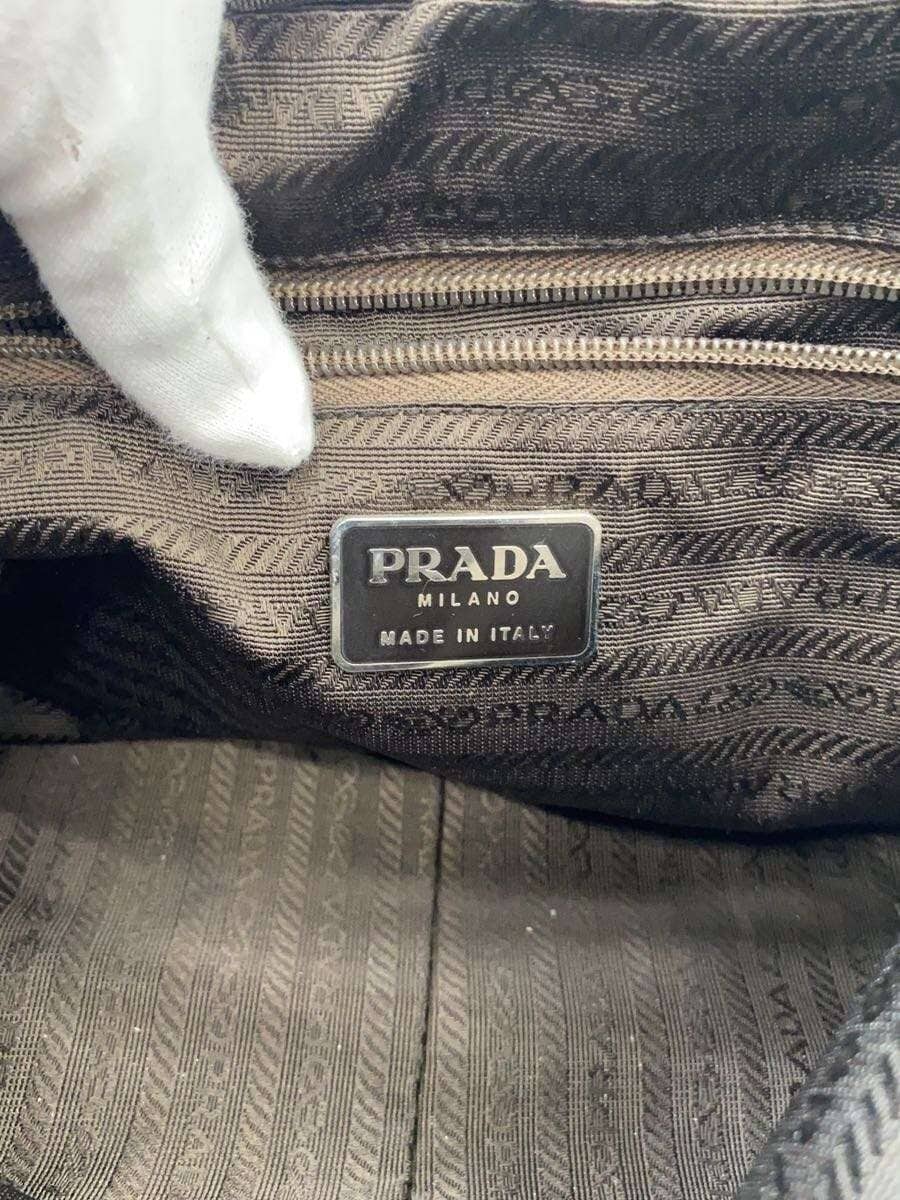 PRADA handbag nylon black plain 7