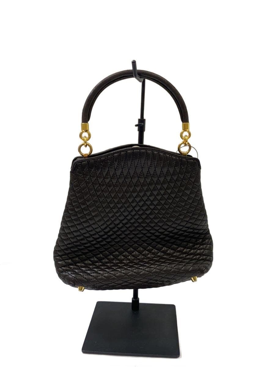 BALLY handbag leather BLK solid color