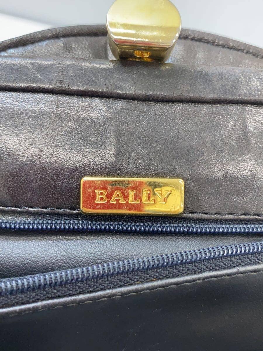 BALLY handbag leather BLK solid color 5