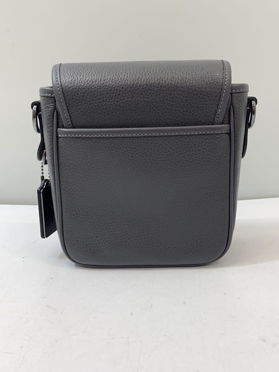 COACH Shoulder Bag Leather Gray CO914 3