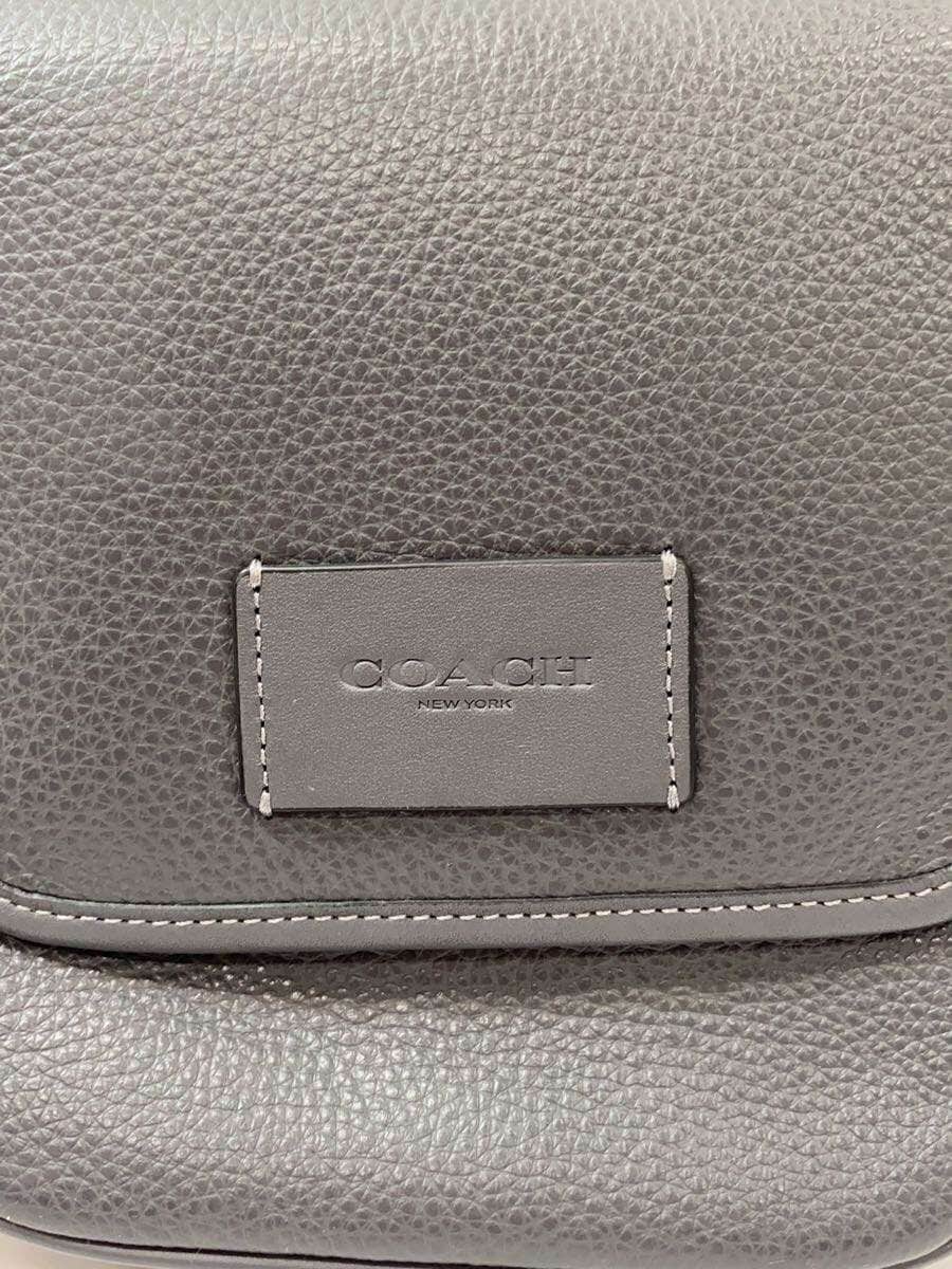 COACH Shoulder Bag Leather Gray CO914 5