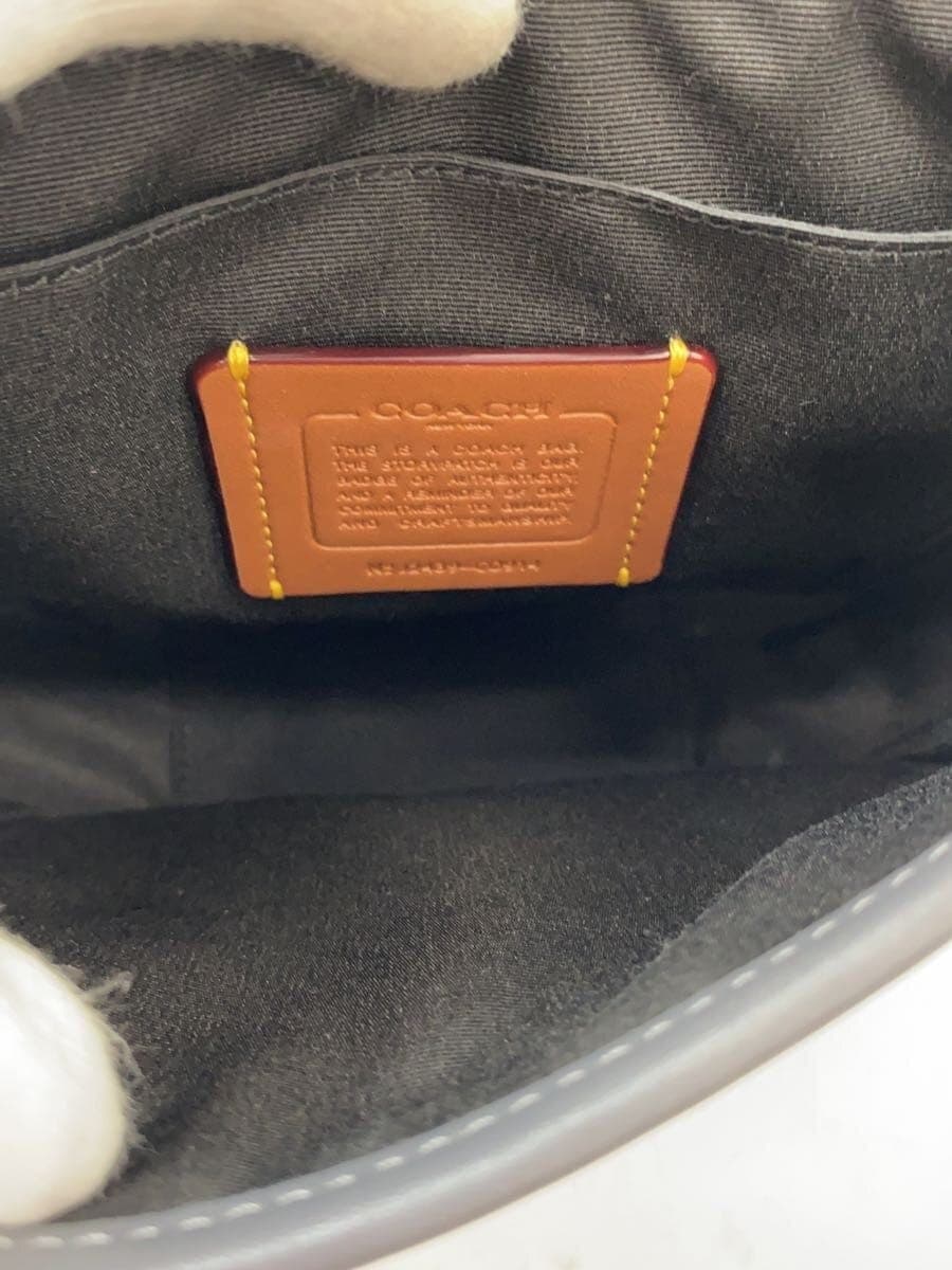 COACH Shoulder Bag Leather Gray CO914 6