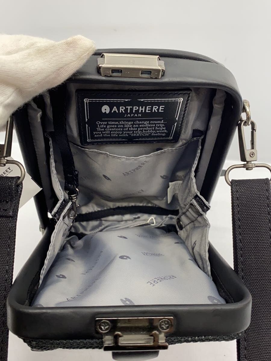 ARTPHERE Shoulder Bag Leather Black Plain 7
