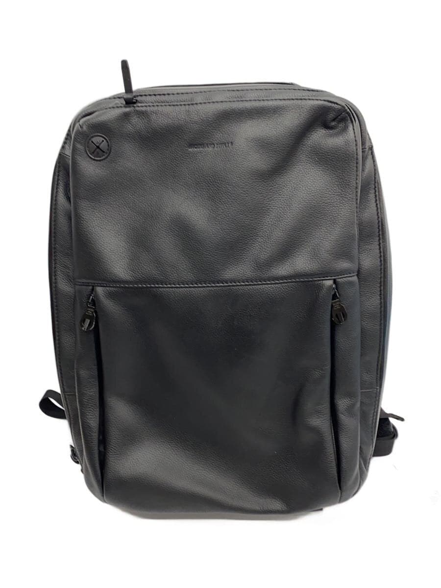 BROSKI AND SUPPLY Backpack Leather Black Plain