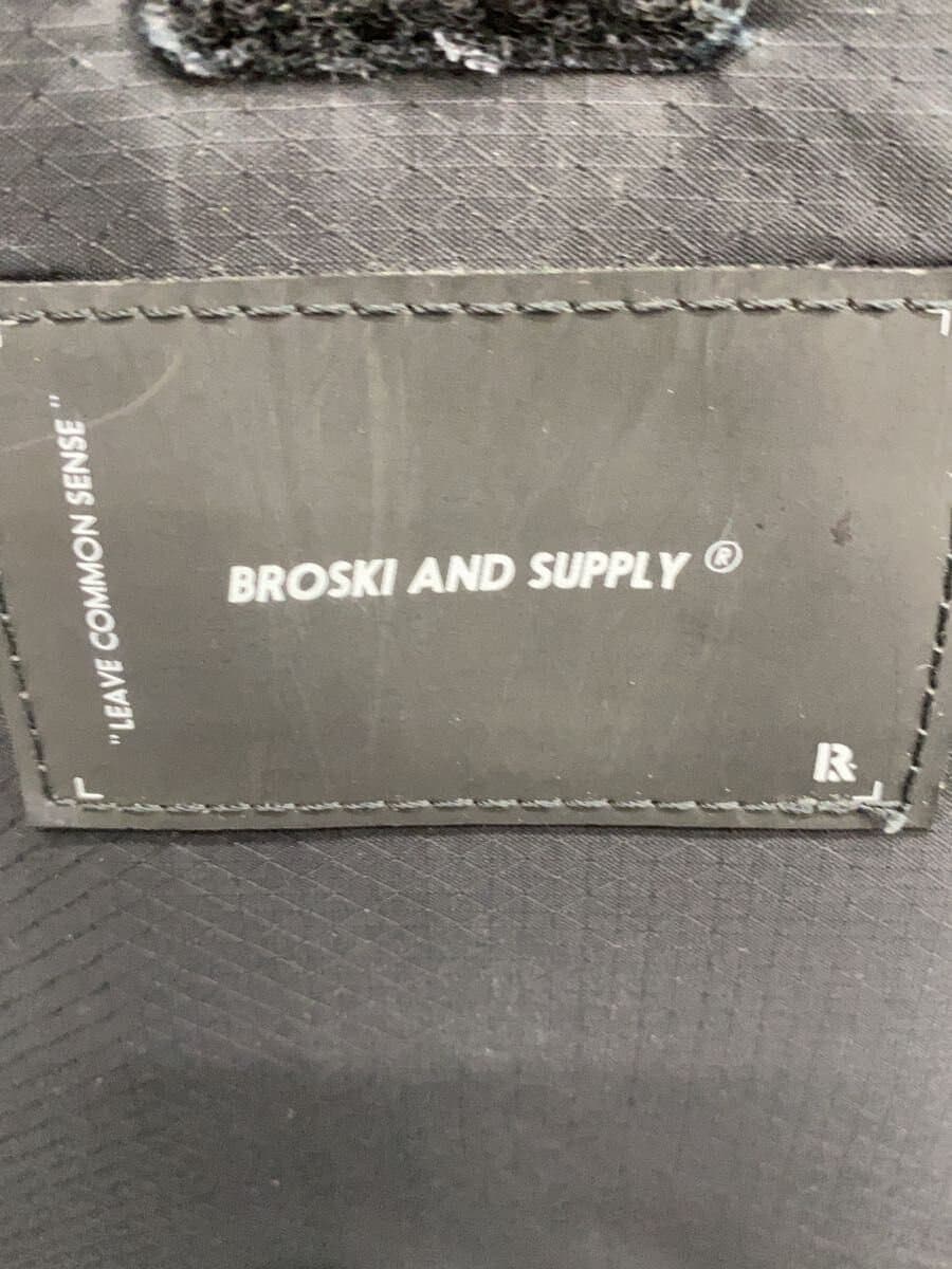 BROSKI AND SUPPLY Backpack Leather Black Plain 7