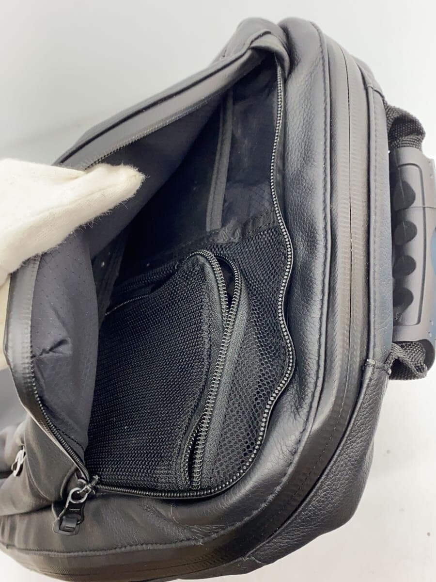 BROSKI AND SUPPLY Backpack Leather Black Plain 9