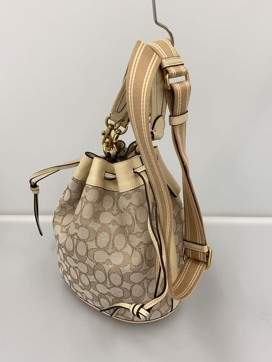 COACH Field Bucket Bag Canvas BEG C3853 2