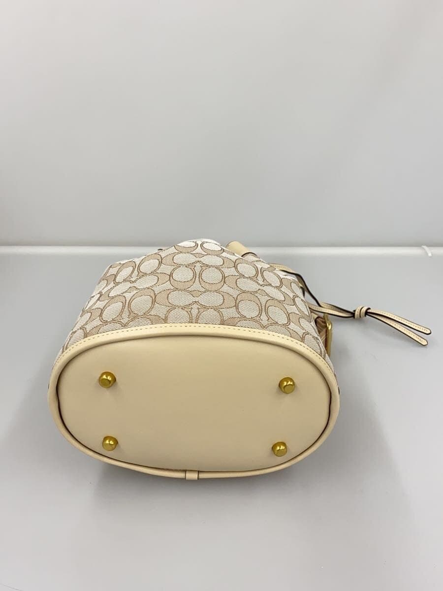 COACH Field Bucket Bag Canvas BEG C3853 4