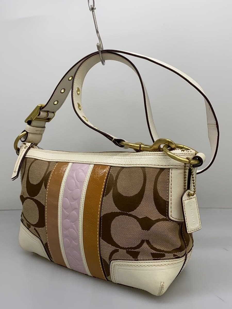 COACH Shoulder Bag_Hamptons_Embossed Signature_White Leather -- CML F11617 2