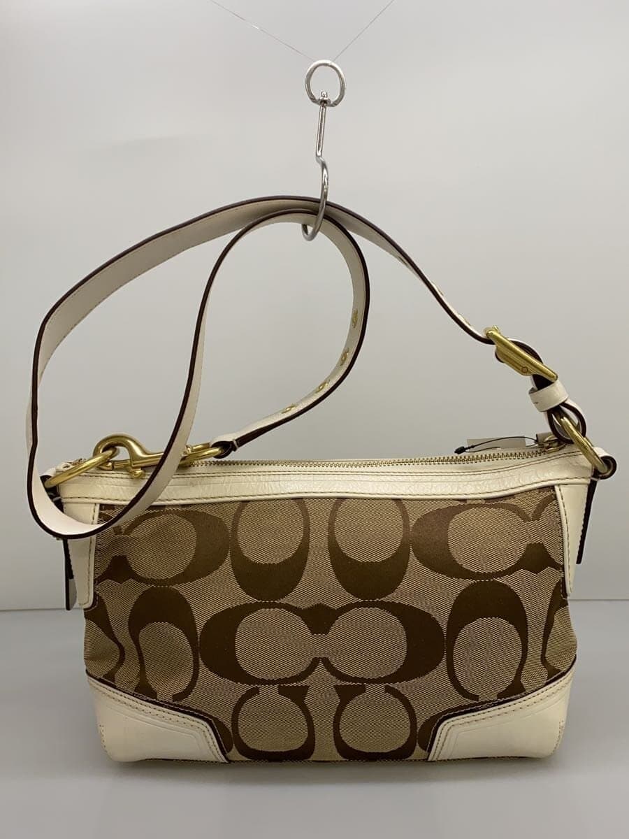 COACH Shoulder Bag_Hamptons_Embossed Signature_White Leather -- CML F11617 3