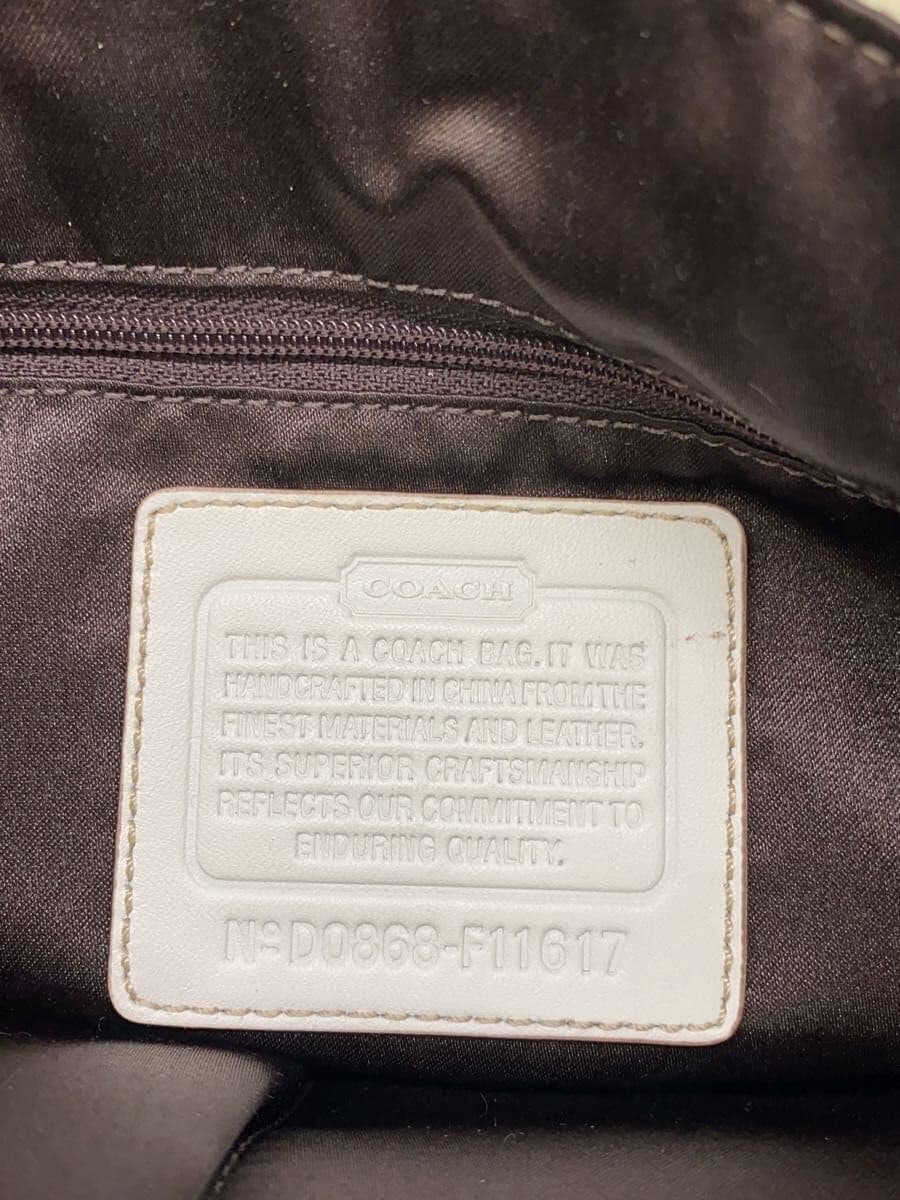 COACH Shoulder Bag_Hamptons_Embossed Signature_White Leather -- CML F11617 5