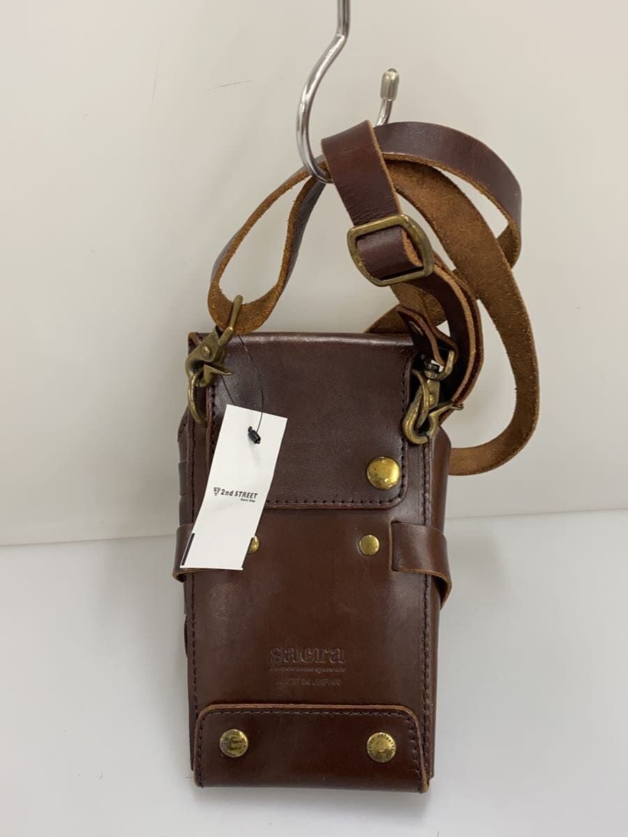 SACRA Shoulder Bag Leather BRW Plain 3