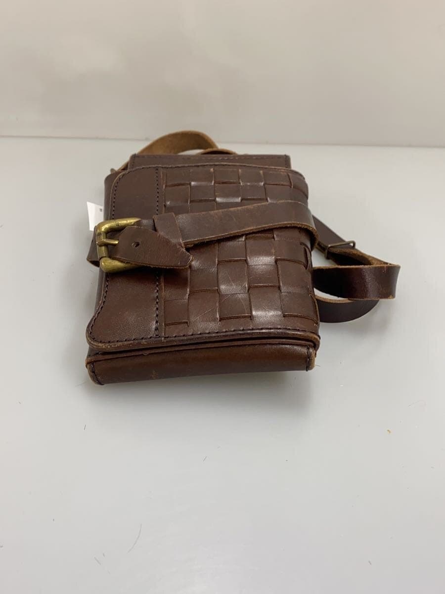 SACRA Shoulder Bag Leather BRW Plain 4