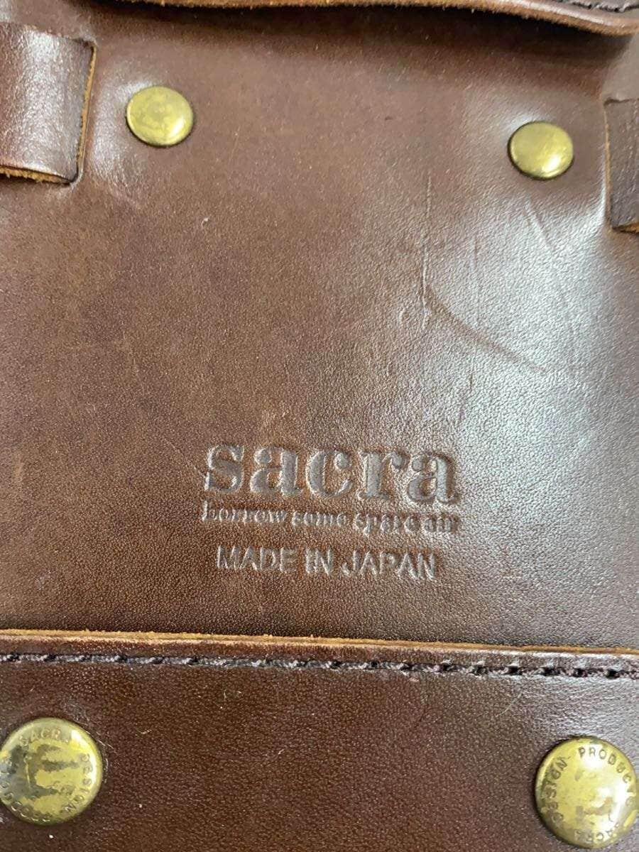 SACRA Shoulder Bag Leather BRW Plain 5