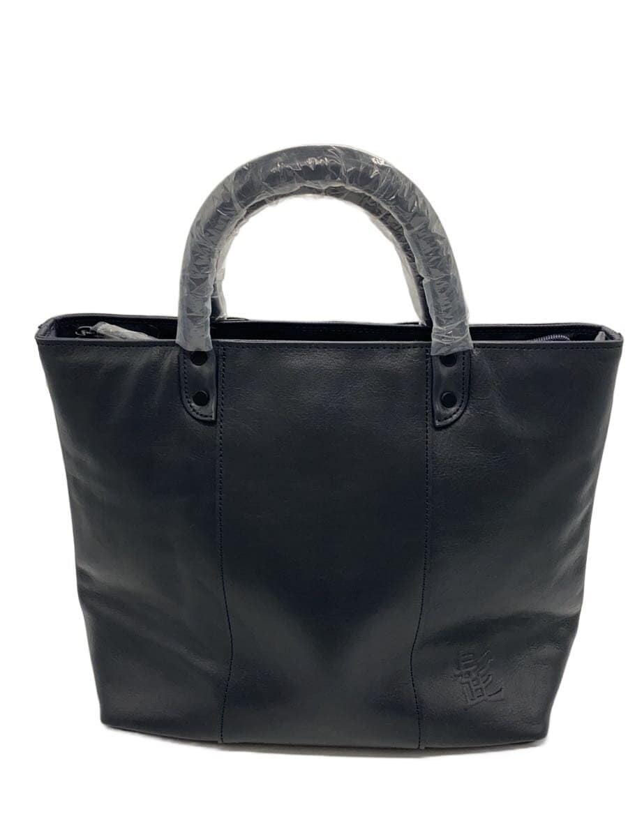 Mustache HIGE BAG Handbag Leather BLK