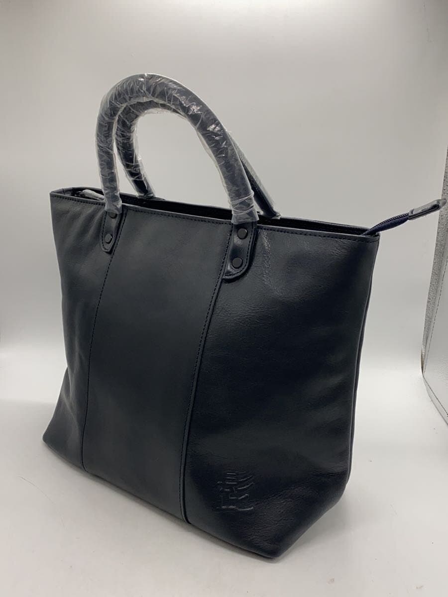 Mustache HIGE BAG Handbag Leather BLK 2