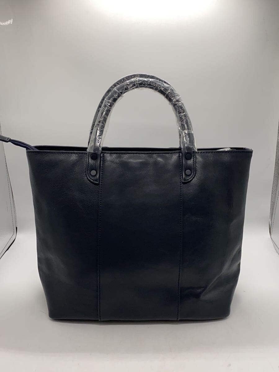 Mustache HIGE BAG Handbag Leather BLK 3