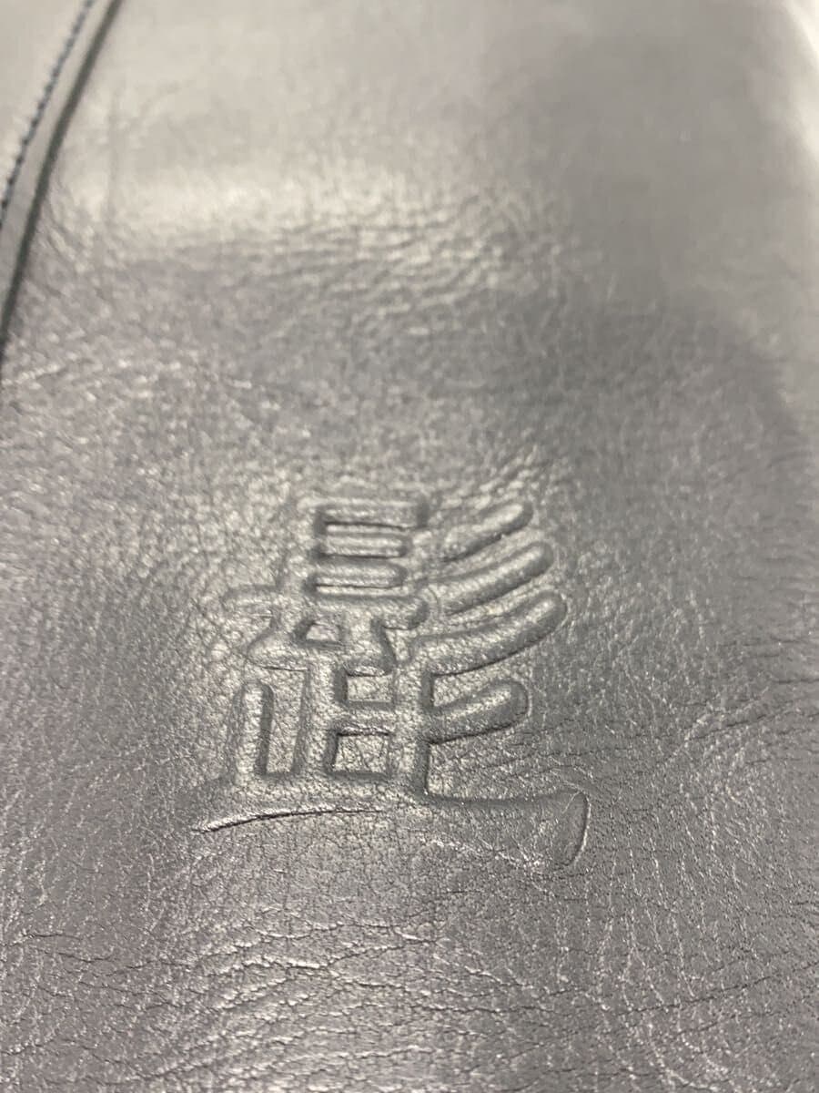 Mustache HIGE BAG Handbag Leather BLK 5