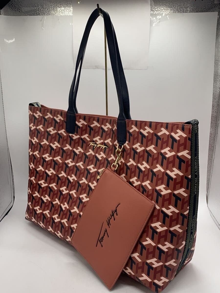 TOMMY HILFIGER tote bag leather multicolor all-over pattern 2