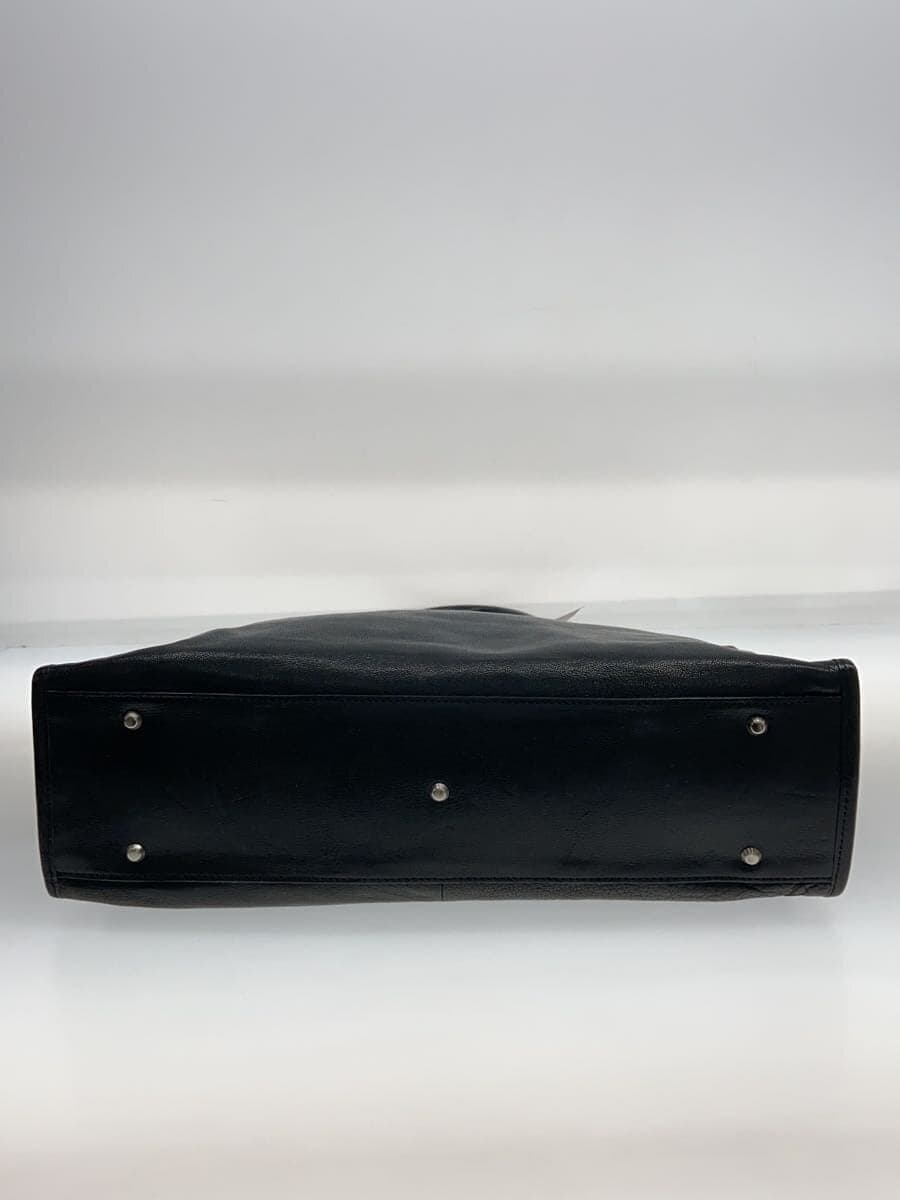 Tsuchiya Kaban Tote Bag Leather BLK Solid 4