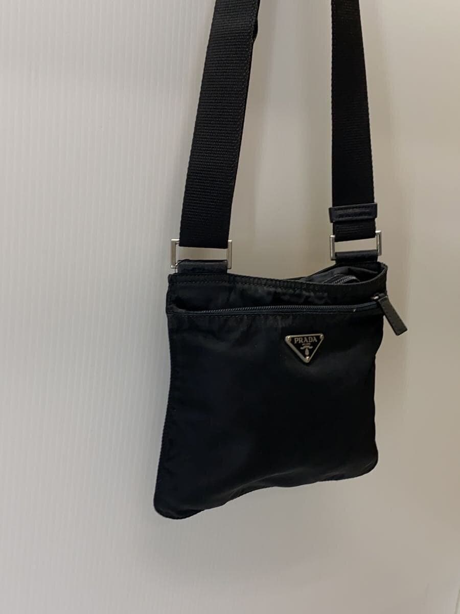 PRADA Shoulder Bag Nylon BLK Solid 2