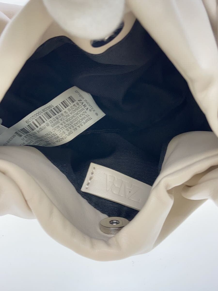 ZARA Handbag Faux Leather CRM Solid 6