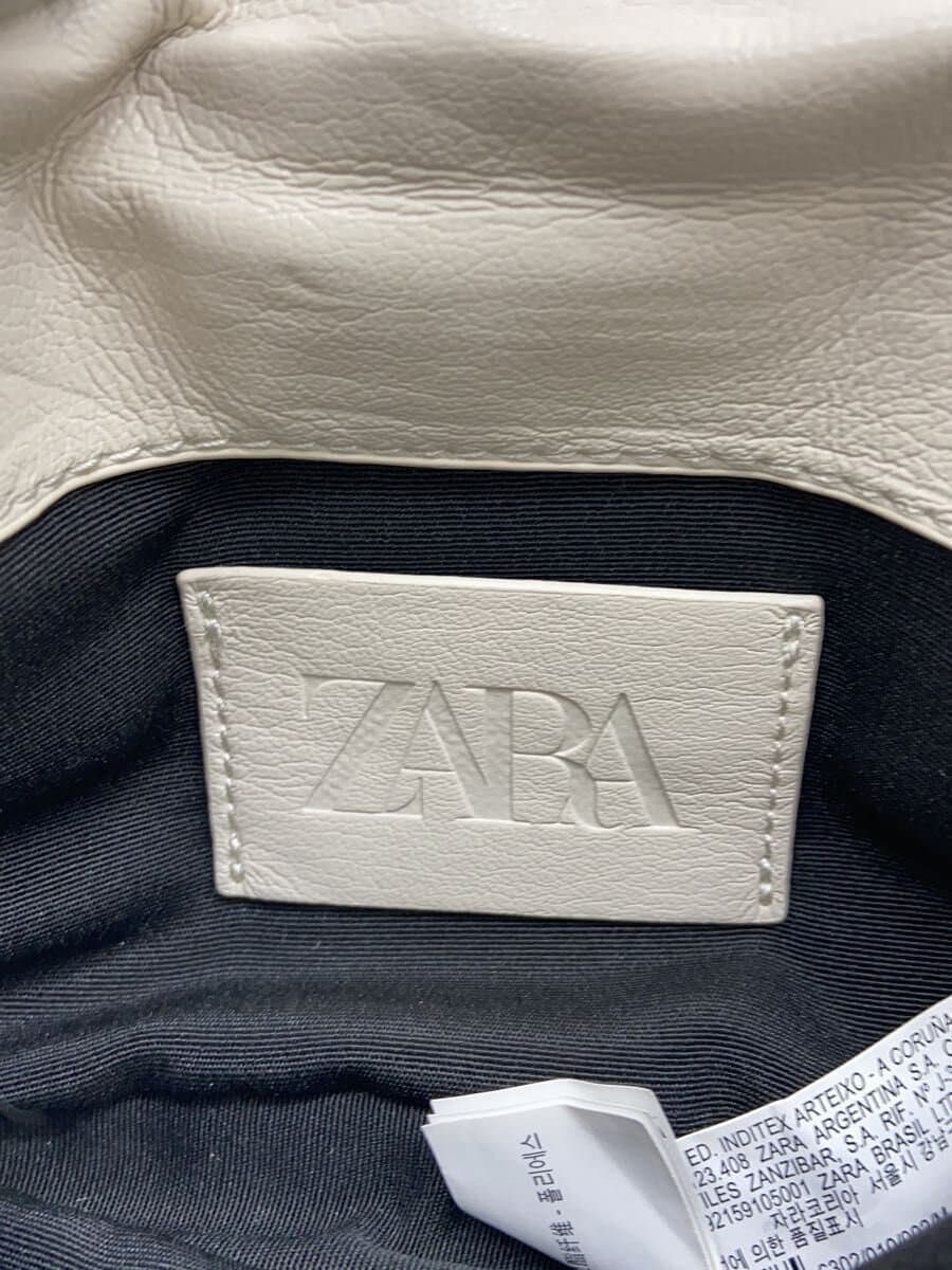 ZARA Shoulder Bag Faux Leather CRM Solid 5
