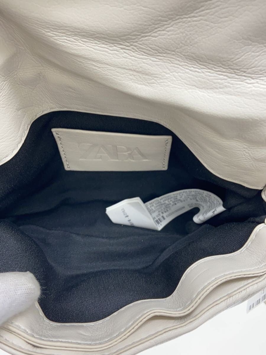 ZARA Shoulder Bag Faux Leather CRM Solid 6