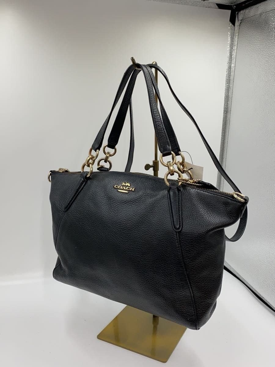 COACH2-Way Shoulder Bag Leather BLK Solid F28993 2