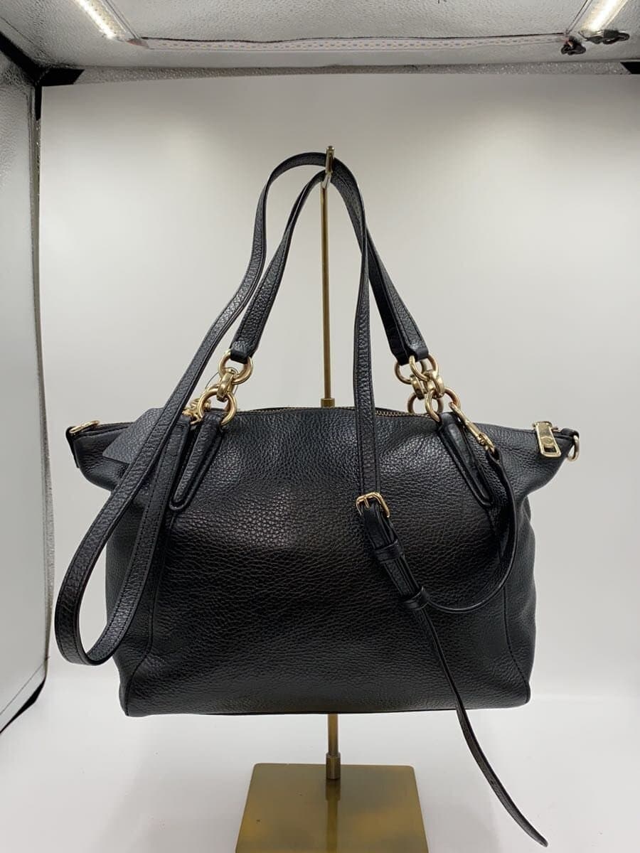 COACH2-Way Shoulder Bag Leather BLK Solid F28993 3