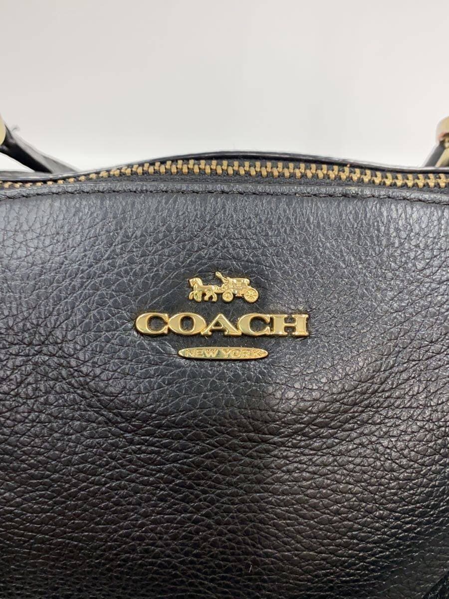 COACH2-Way Shoulder Bag Leather BLK Solid F28993 5