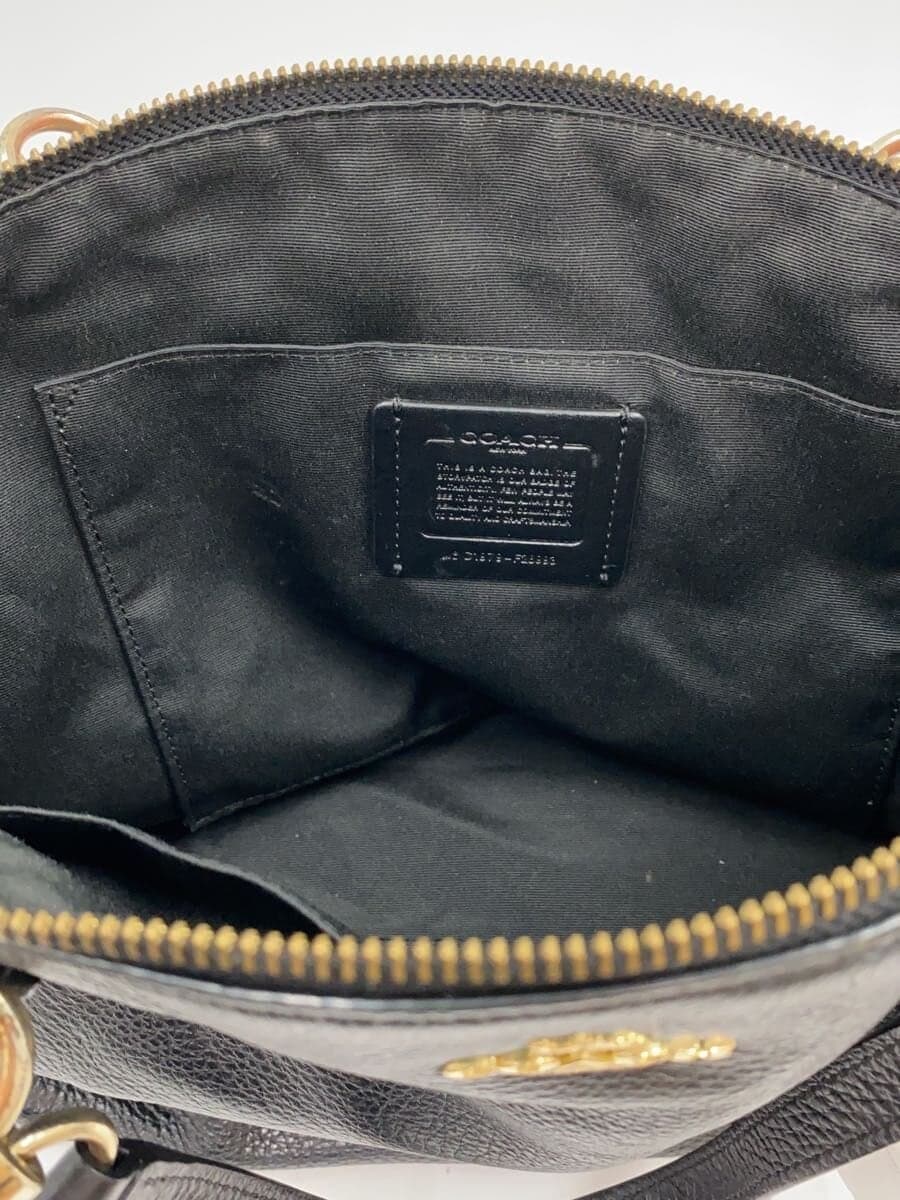 COACH2-Way Shoulder Bag Leather BLK Solid F28993 6