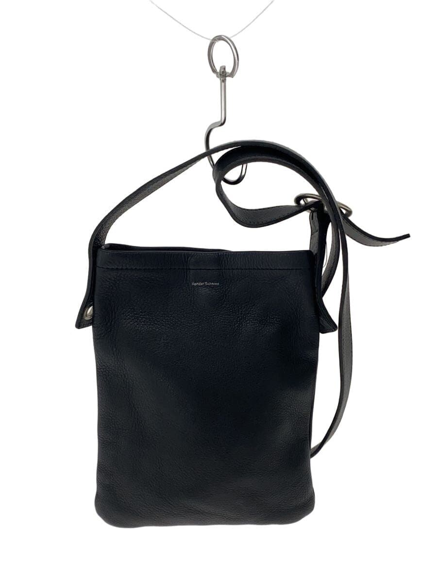 Hender Schemeone side belt bag small Shoulder Bag Leather BLK Solid