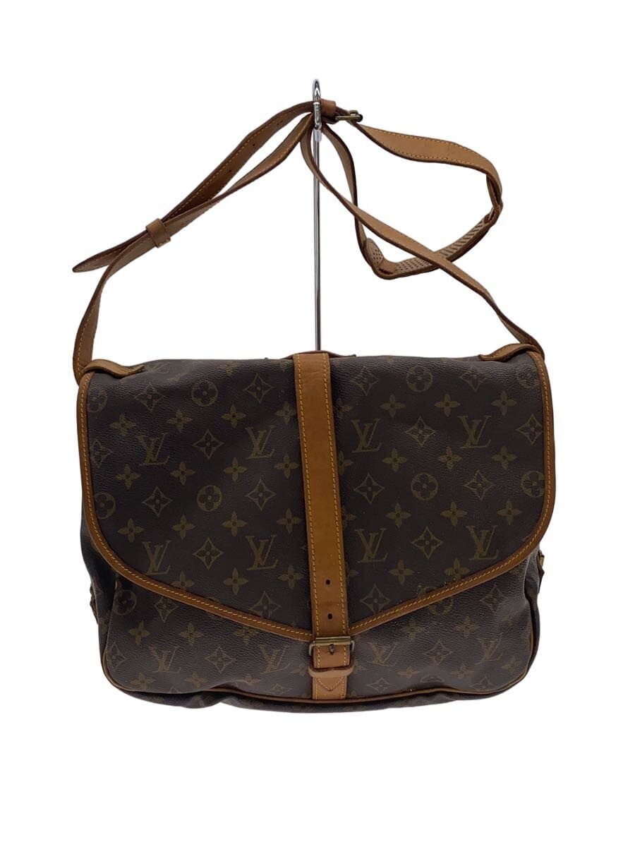 LOUIS VUITTON1)Saumur 30_Monogram Canvas PVC BRW All Over Pattern