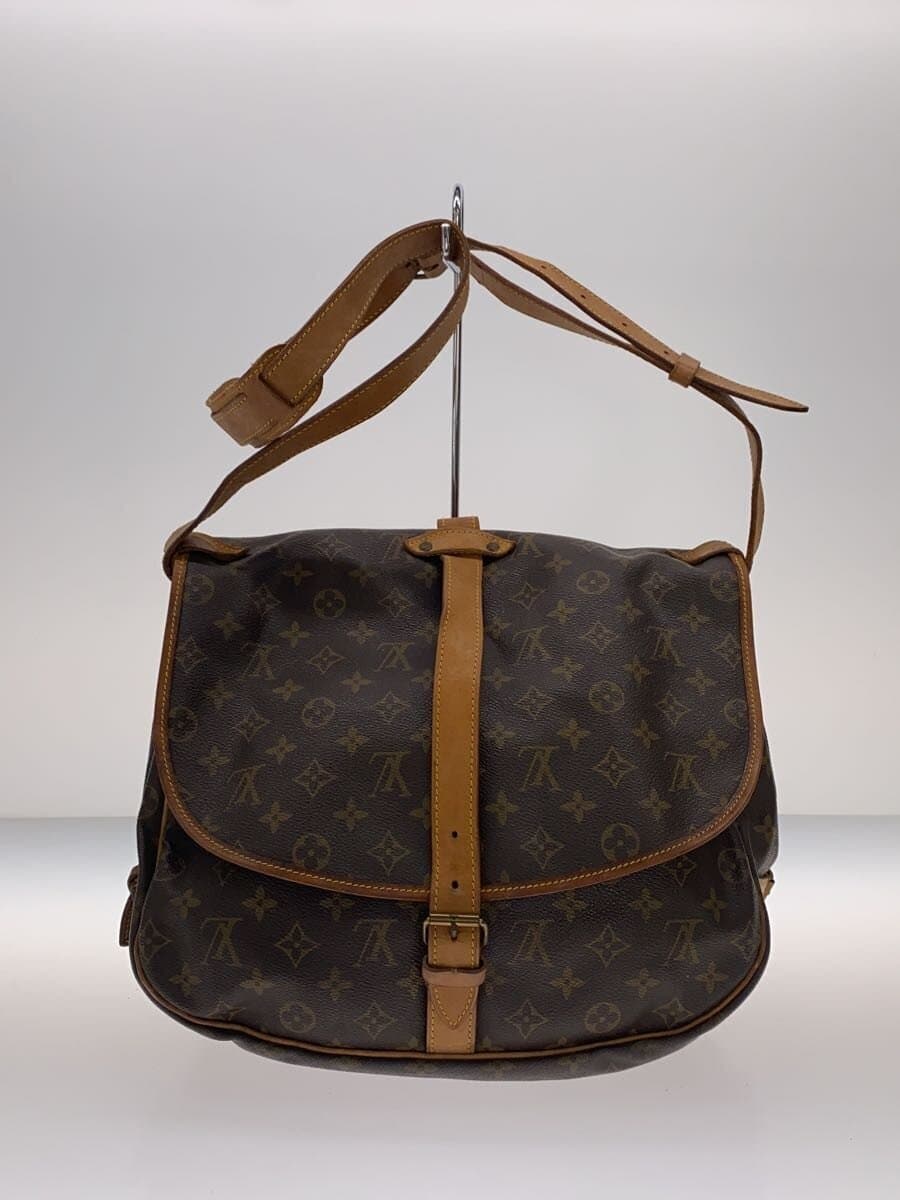 LOUIS VUITTON1)Saumur 30_Monogram Canvas PVC BRW All Over Pattern 3