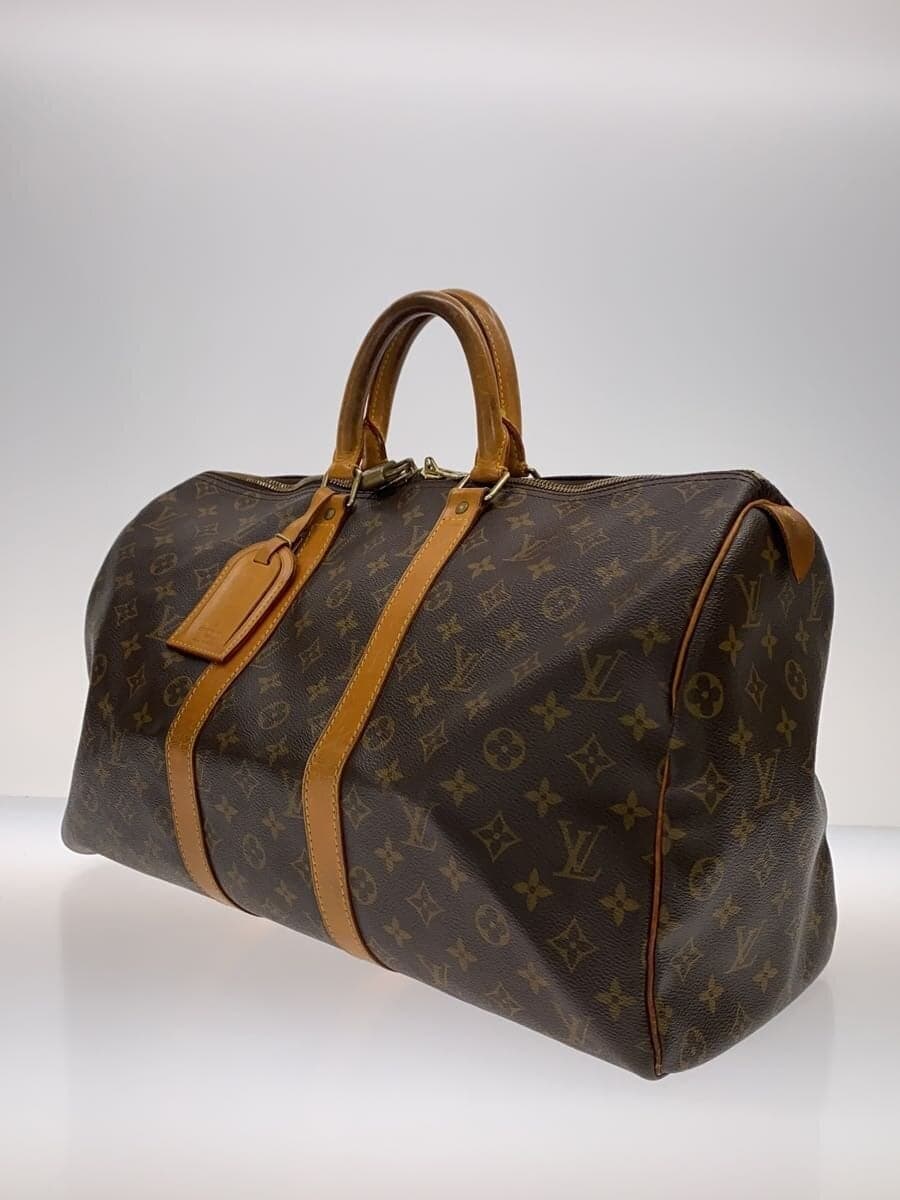 LOUIS VUITTON Keepall 45_Monogram Canvas PVC BRW 2
