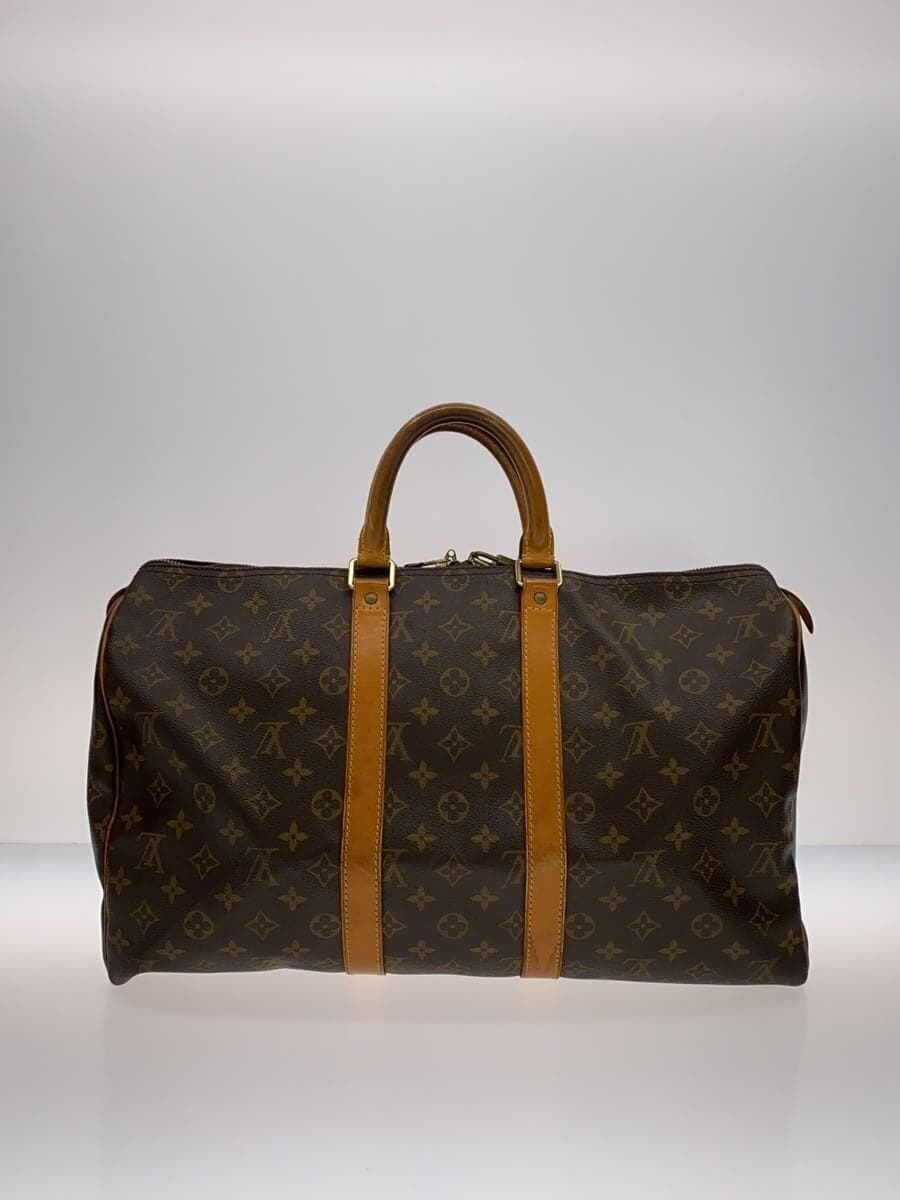 LOUIS VUITTON Keepall 45_Monogram Canvas PVC BRW 3