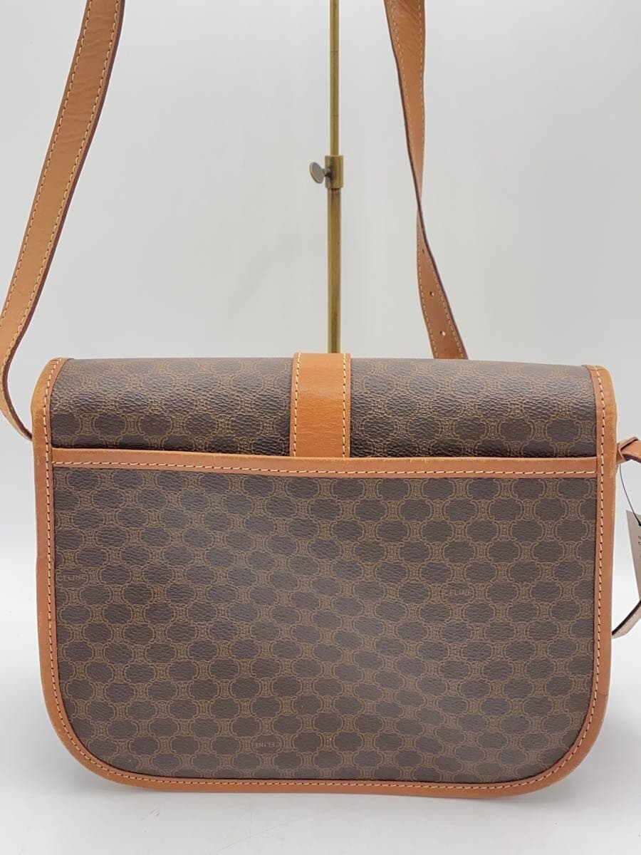 CELINE Macadam Pattern Belt Shoulder Bag Shoulder Bag Leather BRW 3
