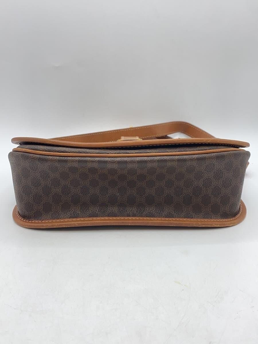 CELINE Macadam Pattern Belt Shoulder Bag Shoulder Bag Leather BRW 4