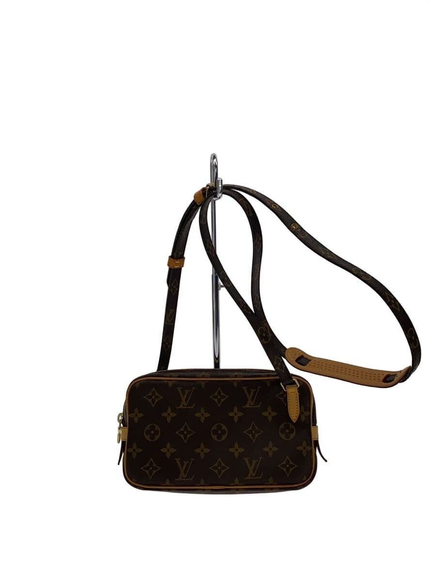 LOUIS VUITTON Pochette Marly Bandouliere_Monogram Canvas PVC BRW