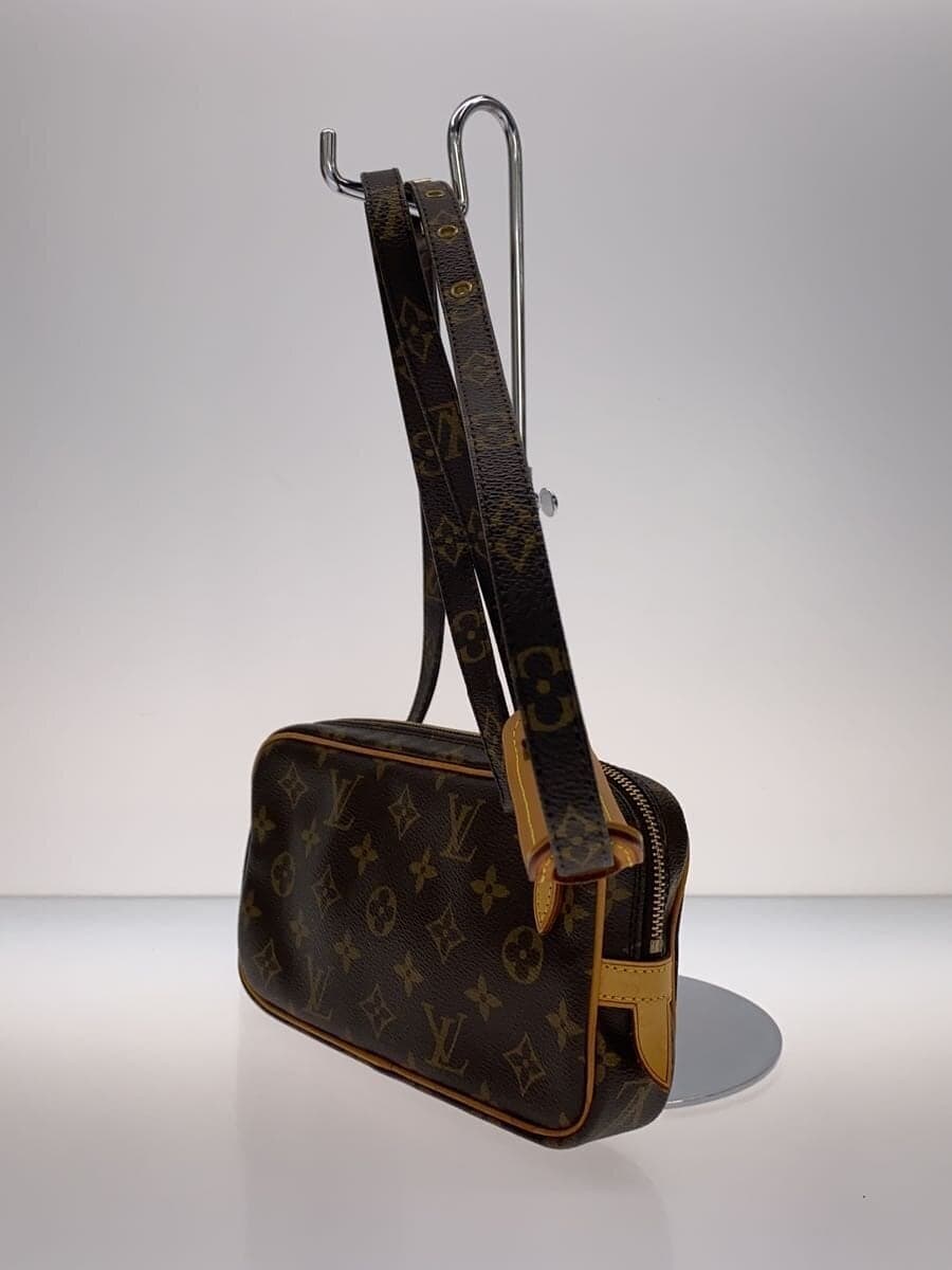 LOUIS VUITTON Pochette Marly Bandouliere_Monogram Canvas PVC BRW 2