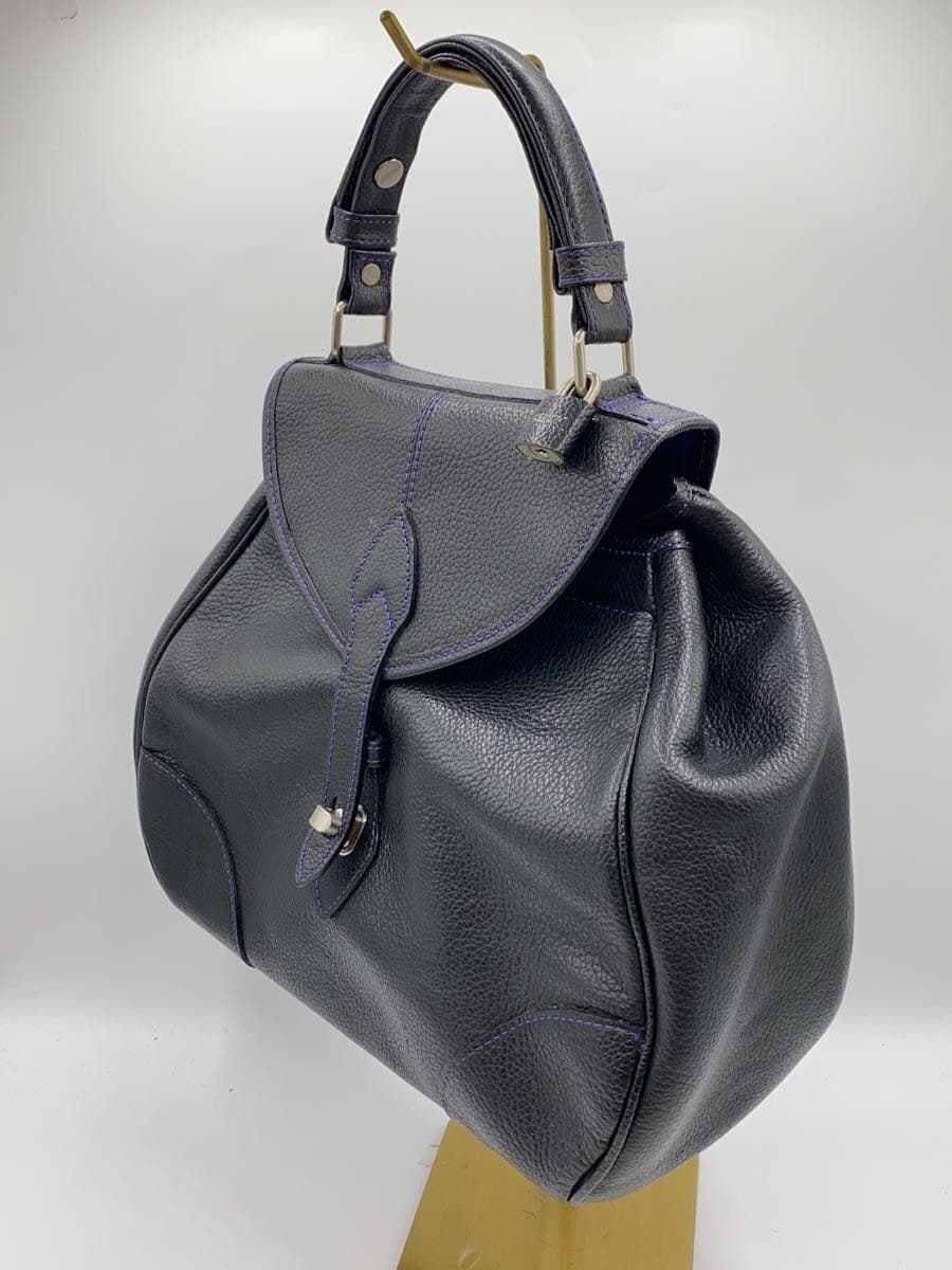 KENZO Handbag Leather BLK 2