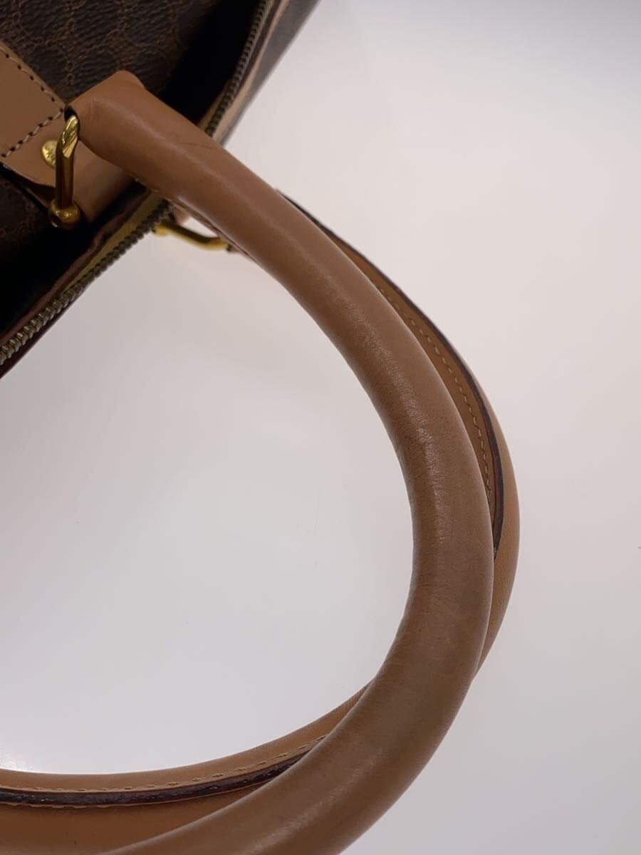 CELINE Boston Bag Macadam Pattern Leather BRW 8