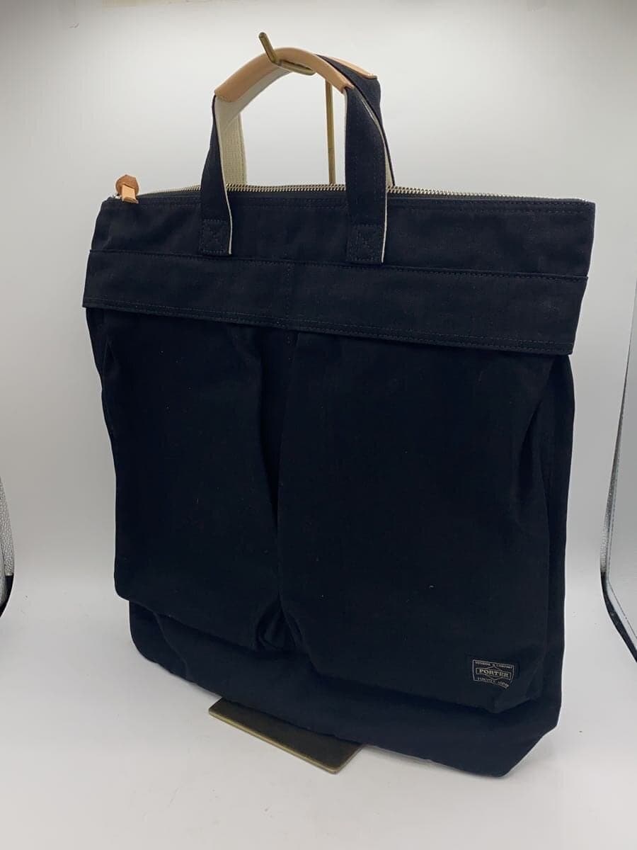 PORTERNOIR 2-Way HELMET BAG Cotton BLK 381-19652 2