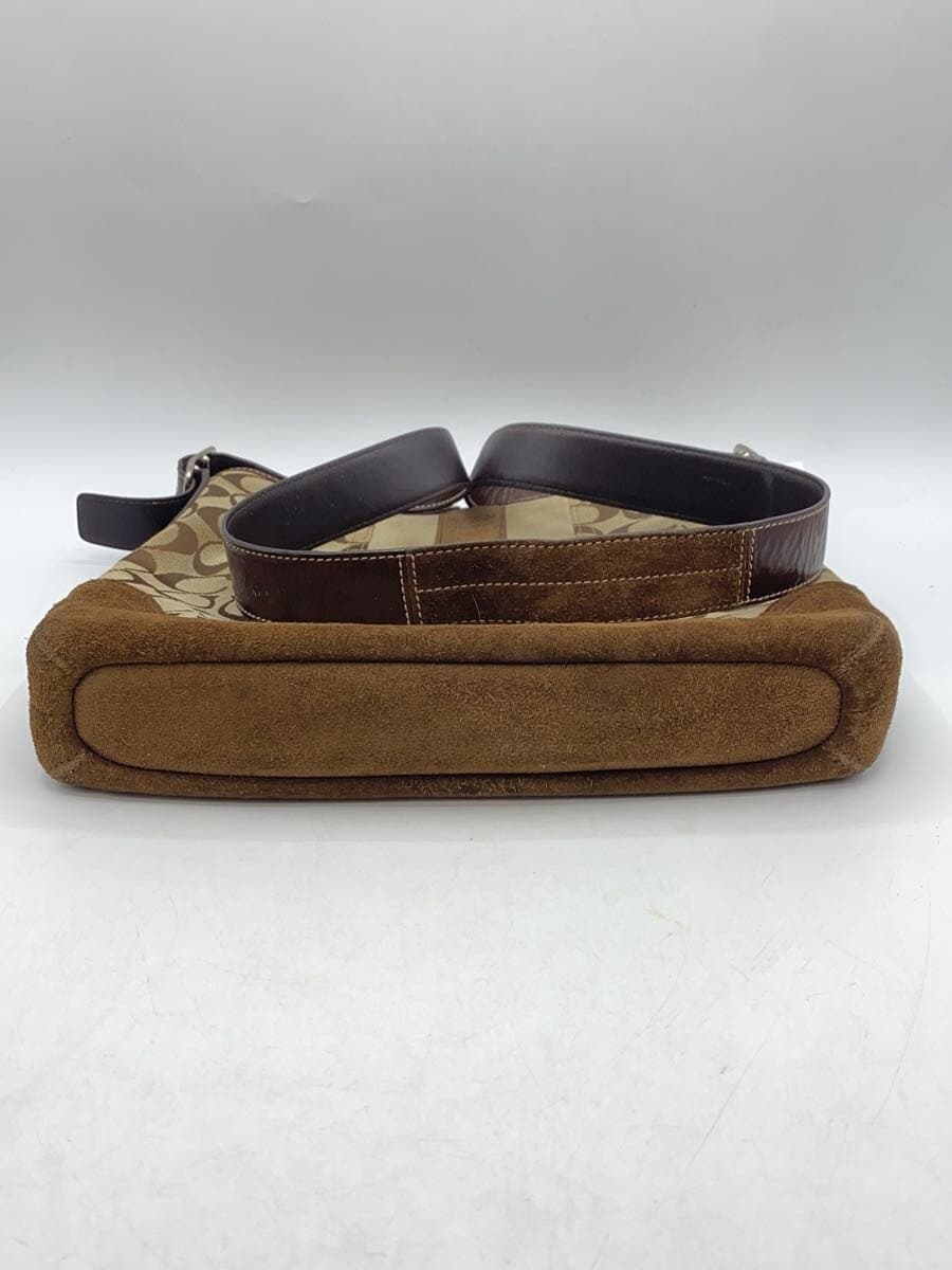 COACH Shoulder Bag Canvas BRW All Over Pattern E04Q-6878 4