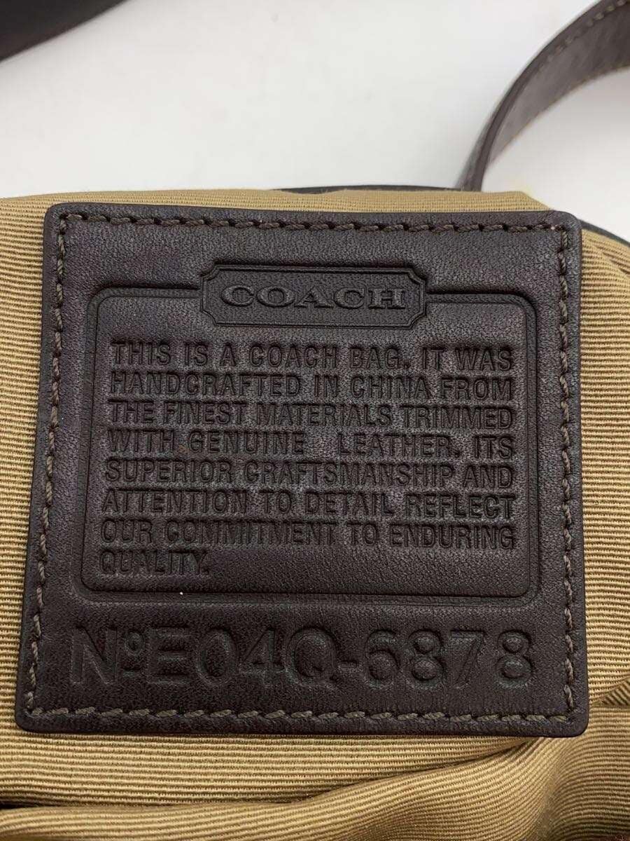 COACH Shoulder Bag Canvas BRW All Over Pattern E04Q-6878 5