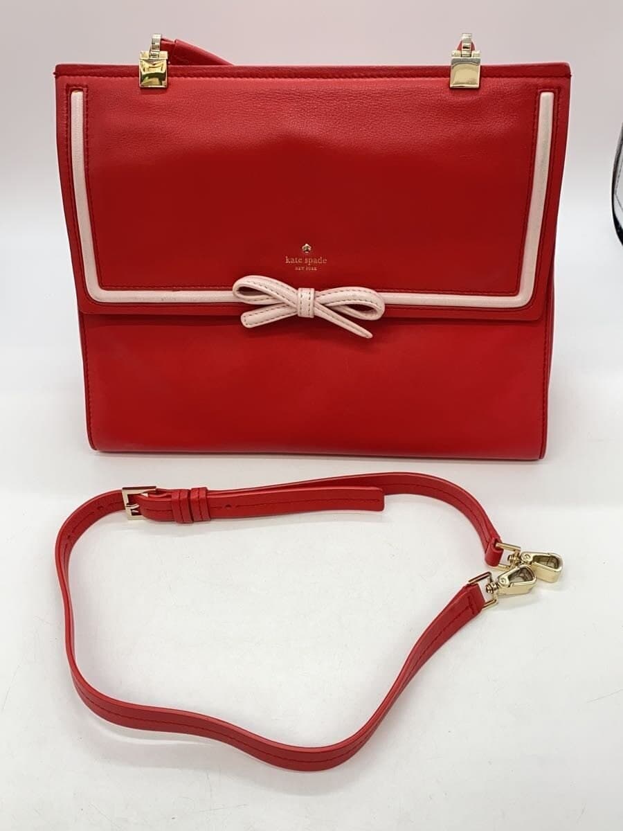 kate spade new york Handbag Leather RED 7
