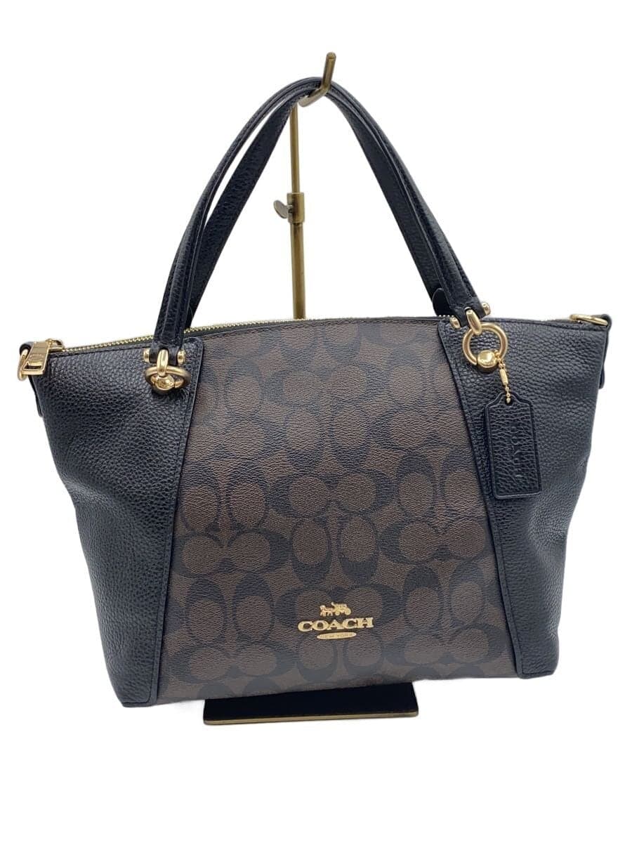 COACH Shoulder Bag Leather BRW All Over Pattern C6230