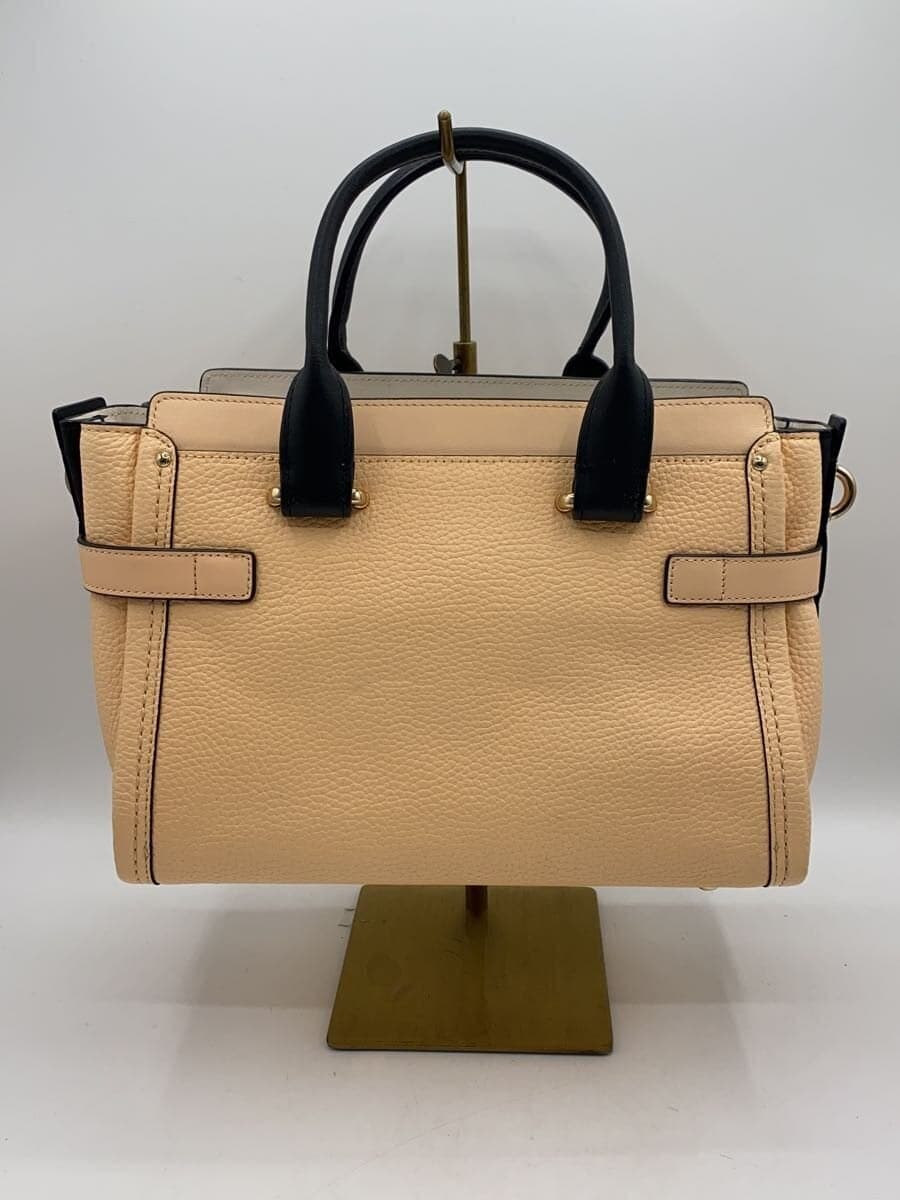 COACH Tote Bag_All Leather Leather BEG 3