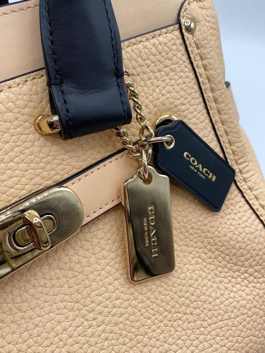 COACH Tote Bag_All Leather Leather BEG 7